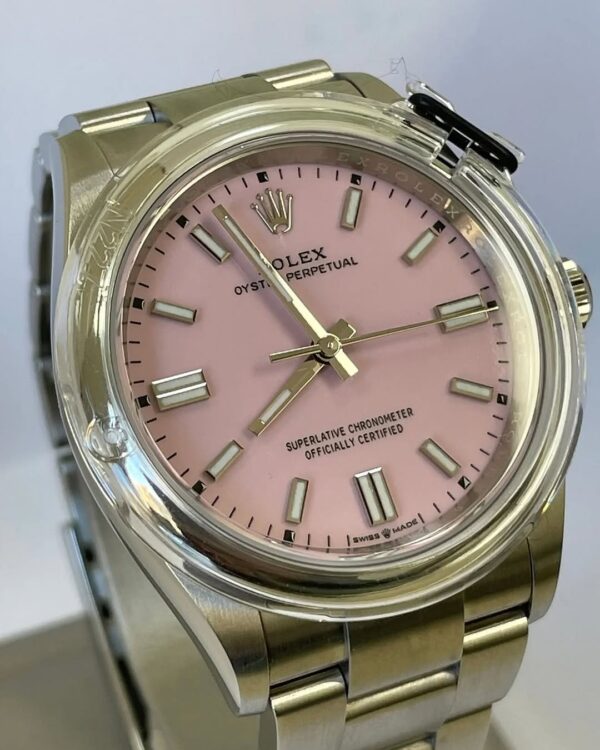 Rolex Oyster Perpetual 36 - 2023 - Domed Bezel - Candy Pink Index Dial - Oyster Bracelet - 126000 - Image 5