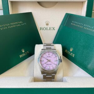 Rolex Oyster Perpetual 36 - 2023 - Domed Bezel - Candy Pink Index Dial - Oyster Bracelet - 126000