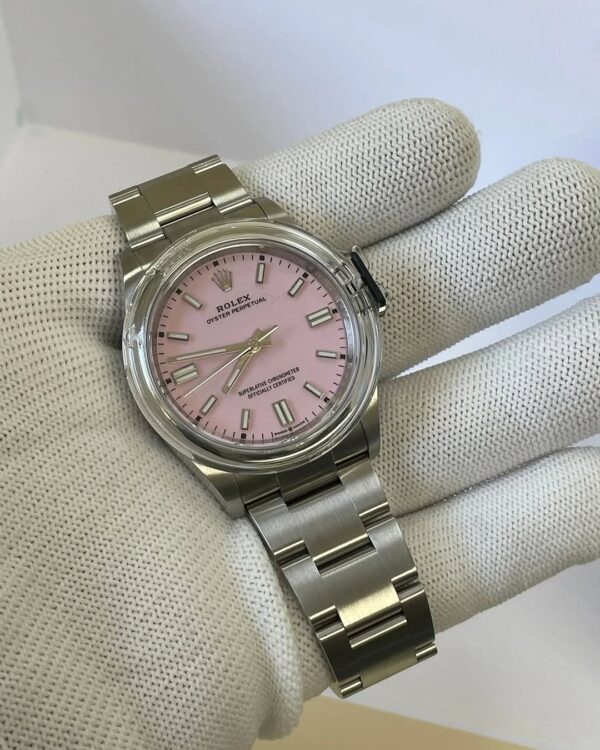 Rolex Oyster Perpetual 36 - 2023 - Domed Bezel - Candy Pink Index Dial - Oyster Bracelet - 126000 - Image 4