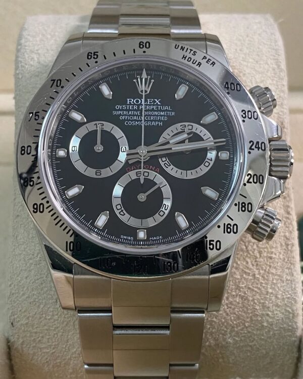 Rolex Steel Cosmograph Daytona - 2016 - Black Index Dial - 116520 *UNPOLISHED* - Image 6