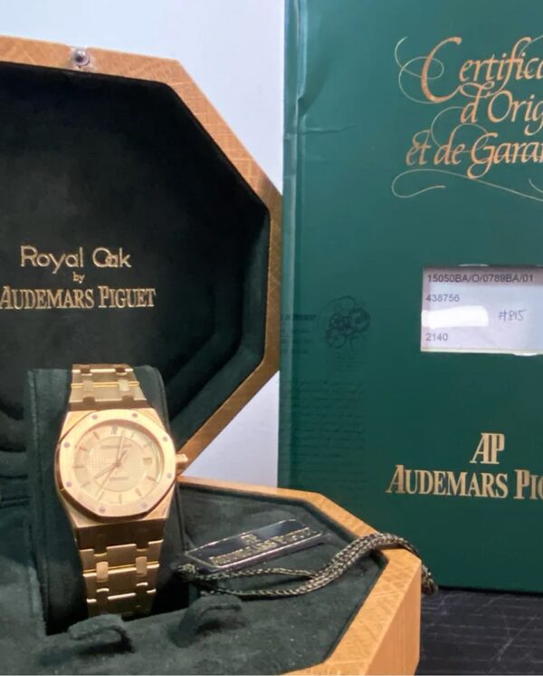 Audemars Piguet Royal Oak Yellow Gold- 1997 - 50th Anniversary AP Japan - Open Caseback - 15050BA *FULL SET* - Image 7