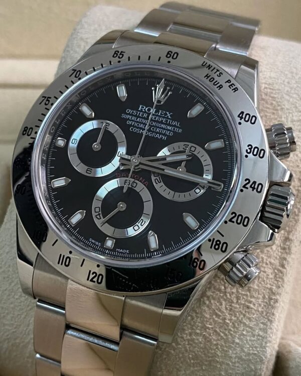 Rolex Steel Cosmograph Daytona - 2016 - Black Index Dial - 116520 *UNPOLISHED* - Image 2