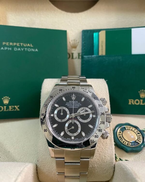 Rolex Steel Cosmograph Daytona - 2016 - Black Index Dial - 116520 *UNPOLISHED* - Image 8