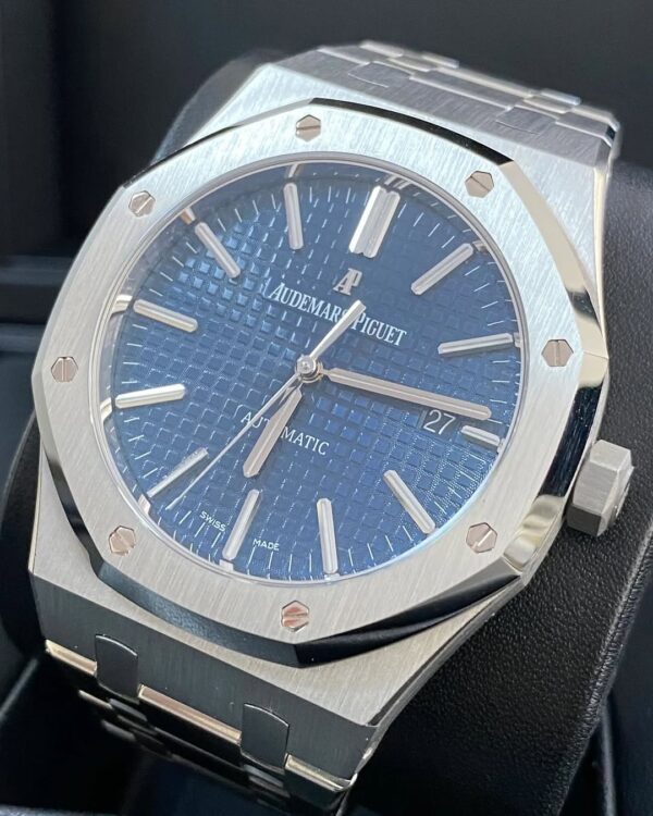 Audemars Piguet Royal Oak Self Winding - 2014 - Blue Dial - 15400ST *FULL SET* - Image 6