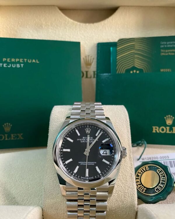 Rolex Steel Datejust 36 - 2024 - Domed Bezel - Black Index Dial - Jubilee Bracelet - 126200 *FULL SET*