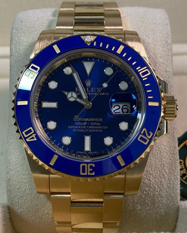 Rolex Yellow Gold Submariner Date - 2020 - Blue Bezel - Blue Dial - 116618LB *FULL SET* - Image 7