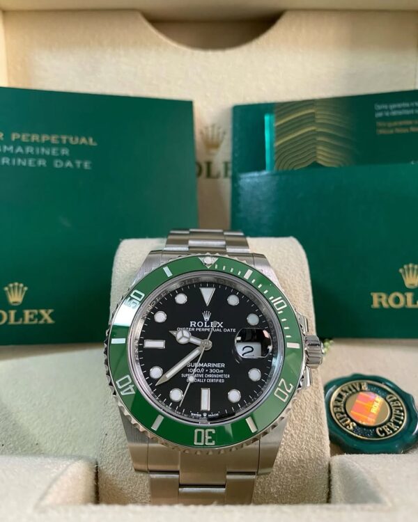 Rolex Steel Submariner Date - 2023 - “Starbucks” MK II - Green Bezel - Black Dial - 126610LV *FULL SET*