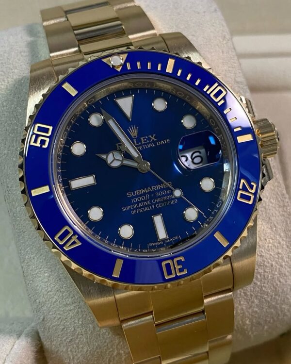 Rolex Yellow Gold Submariner Date - 2020 - Blue Bezel - Blue Dial - 116618LB *FULL SET* - Image 9