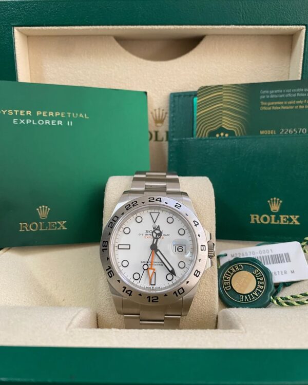 Rolex Oystersteel Explorer II - 2024 - “Polar” White Dial - Oyster Bracelet - 226570 *FULL SET*