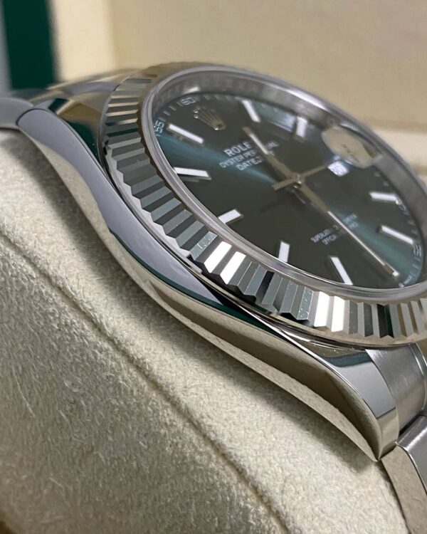 Rolex Steel Datejust 41 - 2024 - Fluted Bezel - Mint Green Dial - Oyster Bracelet - 126334 *FULL SET* - Image 2