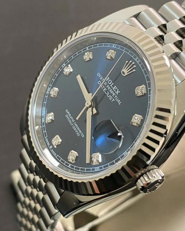 Rolex Steel and White Gold Datejust 41 - 2024 - Fluted Bezel - Blue Diamond Dial - Jubilee Bracelet - 126334 *FULL SET* - Image 5