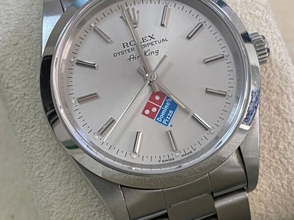 Rolex Air-King - U serial - Domino’s Pizza Edition - Domed Bezel - Silver Dial - 14000 UNPOLISHED - Image 6