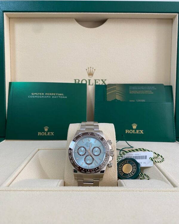 Rolex Platinum Cosmograph Daytona - 2024 - Ice Blue Index Dial - 126506 *FULL SET*