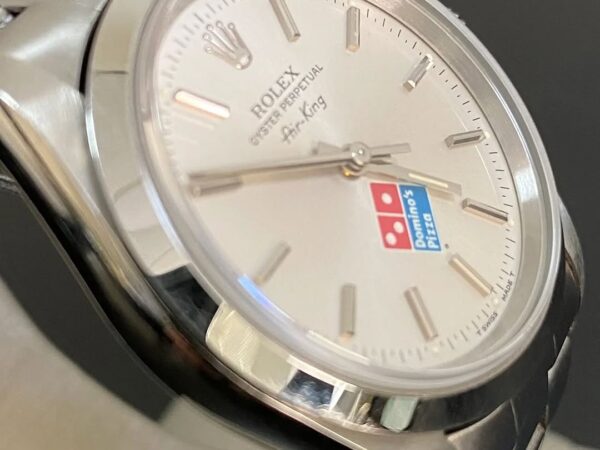 Rolex Air-King - U serial - Domino’s Pizza Edition - Domed Bezel - Silver Dial - 14000 UNPOLISHED - Image 3