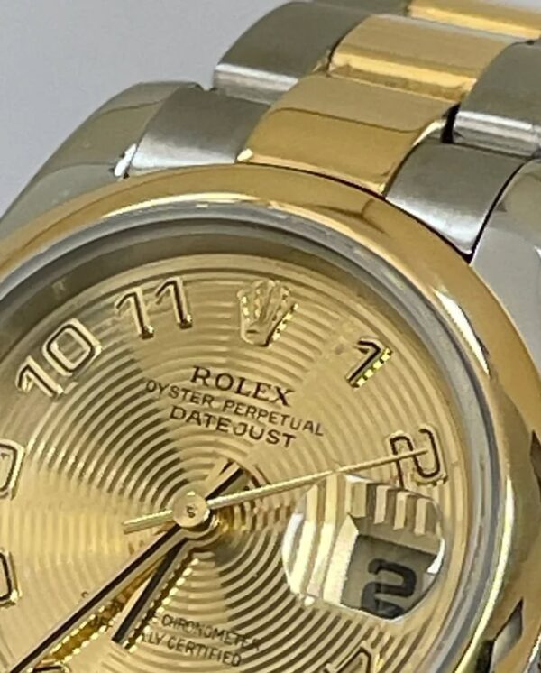 Rolex Yellow Gold and Steel Lady-Datejust - F Serial - Smooth Bezel - Champagne Dial - Oyster Bracelet - 179163 - Image 2