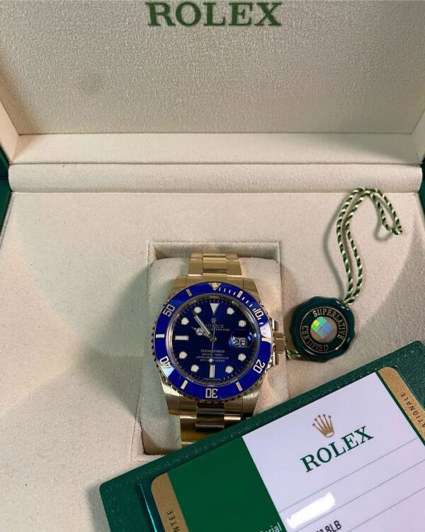 Rolex Yellow Gold Submariner Date - 2020 - Blue Bezel - Blue Dial - 116618LB *FULL SET* - Image 10