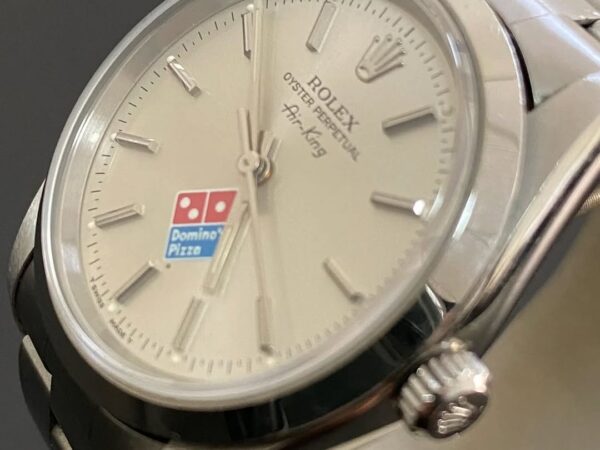 Rolex Air-King - U serial - Domino’s Pizza Edition - Domed Bezel - Silver Dial - 14000 UNPOLISHED - Image 2