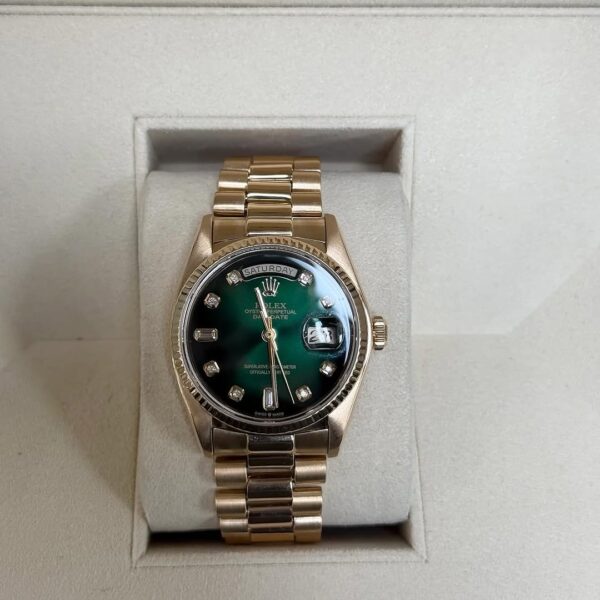 Rolex Day-Date 36 Custom “Green Diamond” Dial 18038 Watch