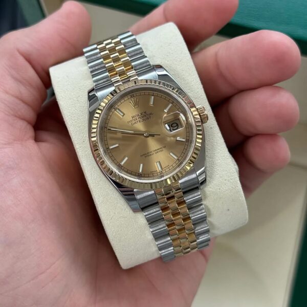 Rolex DateJust 36 18kt Yellow Gold / Stainless Steel 116233 Watch - Image 2