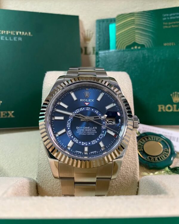 Rolex Steel Sky-Dweller - 2021 - Blue Dial - Oyster Bracelet - 326934 *FULL SET* - Image 12