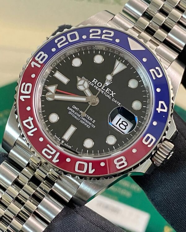 Rolex Steel GMT-Master II - 2021 -“Pepsi” - Black Dial - Jubilee Bracelet - 126710BLRO *NOS* - Image 9