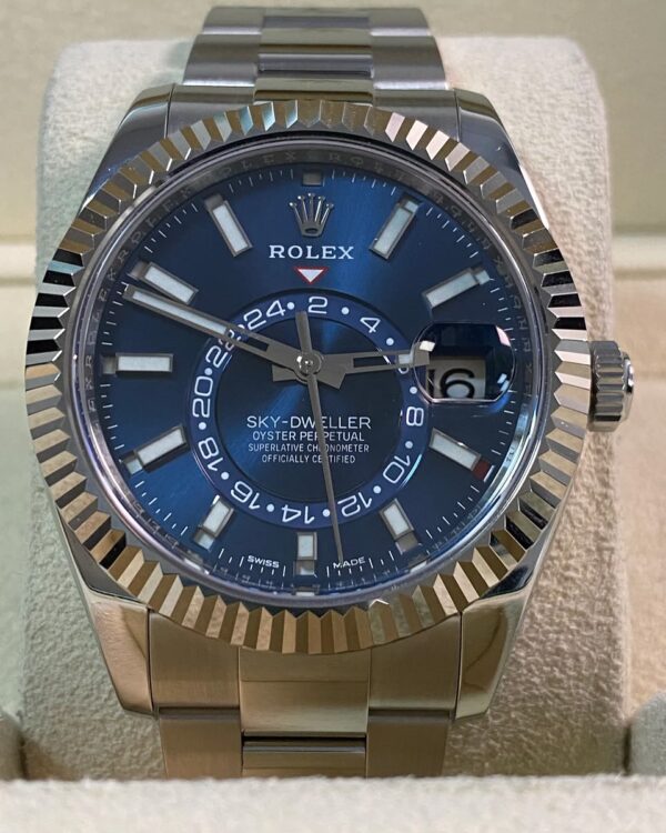 Rolex Steel Sky-Dweller - 2021 - Blue Dial - Oyster Bracelet - 326934 *FULL SET* - Image 8