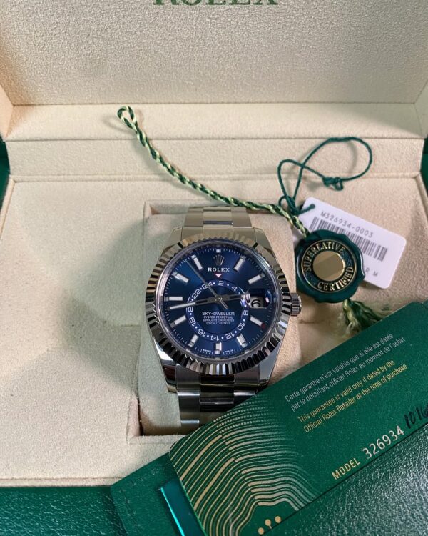 Rolex Steel Sky-Dweller - 2021 - Blue Dial - Oyster Bracelet - 326934 *FULL SET*