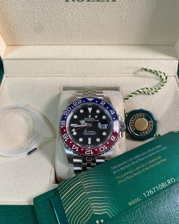 Rolex Steel GMT-Master II - 2021 -“Pepsi” - Black Dial - Jubilee Bracelet - 126710BLRO *NOS* - Image 2