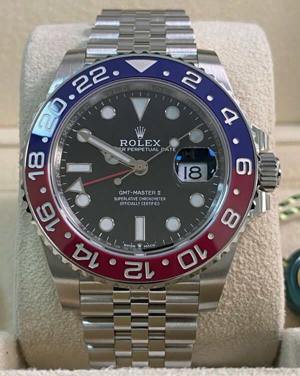 Rolex Steel GMT-Master II - 2021 -“Pepsi” - Black Dial - Jubilee Bracelet - 126710BLRO *NOS* - Image 7