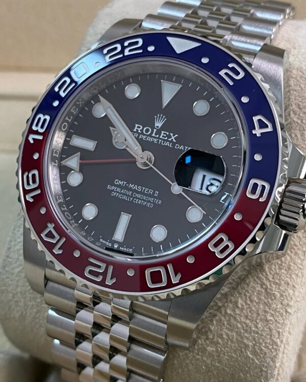 Rolex Steel GMT-Master II - 2021 -“Pepsi” - Black Dial - Jubilee Bracelet - 126710BLRO *NOS* - Image 12