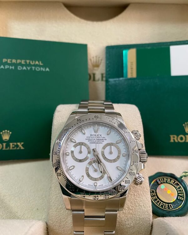 Rolex Steel Cosmograph Daytona - 2016 - White Dial - 116520 *FULL SET*