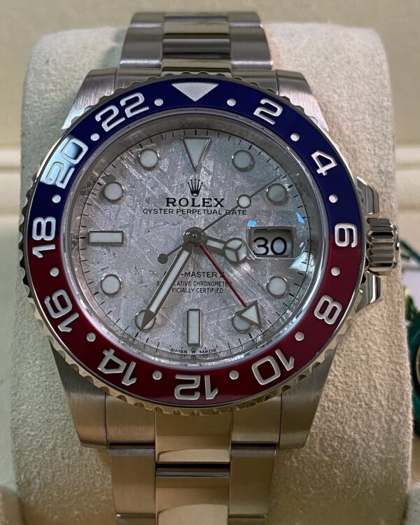 Rolex White Gold GMT-Master II - 2020 - “Pepsi” Bezel - Meteorite Dial - Oyster Bracelet - 126719BLRO *FULL SET* - Image 9