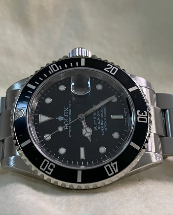 Rolex Steel Submariner Date - 2008 - Pre-Ceramic Bezel - Black Dial - 16610 *FULL SET* - Image 10