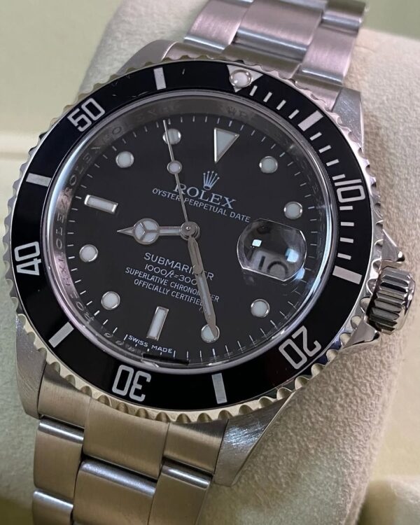 Rolex Steel Submariner Date - 2008 - Pre-Ceramic Bezel - Black Dial - 16610 *FULL SET* - Image 9