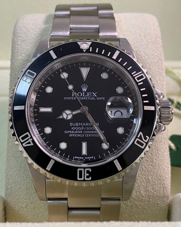 Rolex Steel Submariner Date - 2008 - Pre-Ceramic Bezel - Black Dial - 16610 *FULL SET* - Image 7