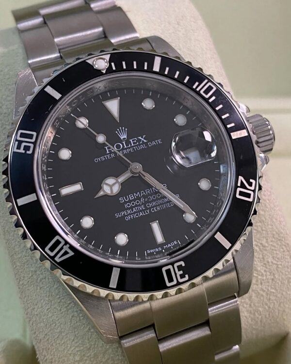 Rolex Steel Submariner Date - 2008 - Pre-Ceramic Bezel - Black Dial - 16610 *FULL SET* - Image 4