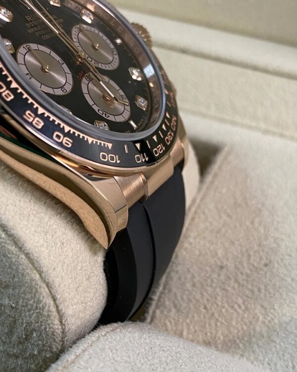 Rolex Everose Gold Cosmograph Daytona - 2024 - Black Diamond Dial - Oysterflex - 126515LN *FULL SET* - Image 9