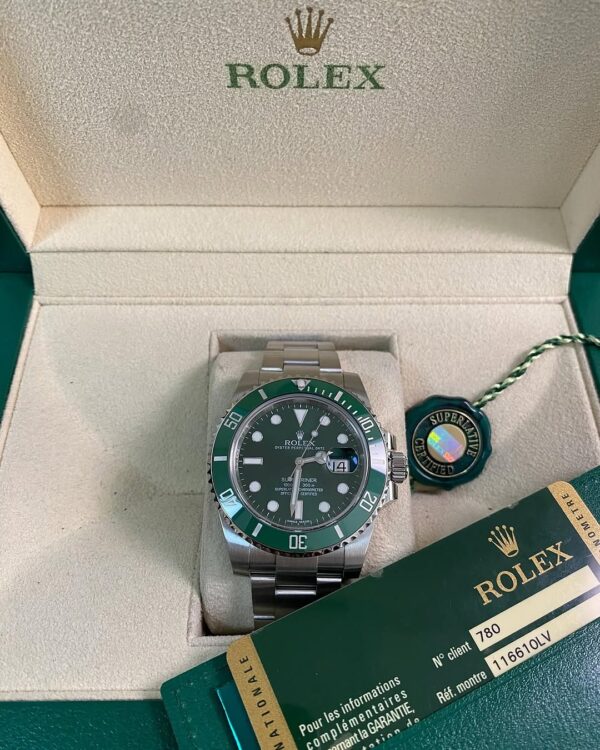 Rolex Steel Submariner Date - 2013 - “Hulk” - 116610LV *FULL SET* - Image 5