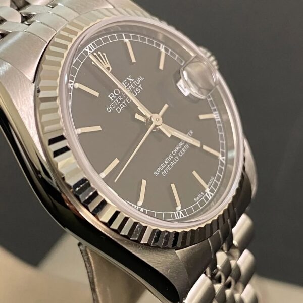 Rolex Steel Datejust 31 - A serial - Fluted Bezel - Black Index Dial - Jubilee Bracelet - 78274 *FULL SET* - Image 7