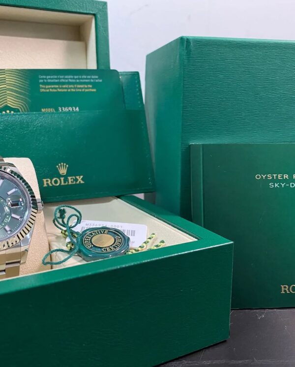 Rolex Steel Sky-Dweller - 2025 - Mint Green Dial - Oyster Bracelet - 336934 *FULL SET* - Image 2