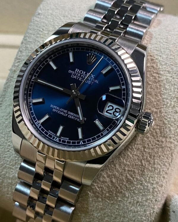 Rolex Steel Datejust 31 - 2016 - Fluted Bezel - Blue Index Dial - Jubilee Bracelet - 178274 *FULL SET* - Image 7