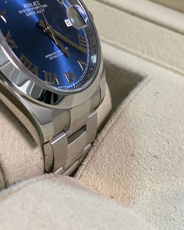 Rolex Steel Datejust 41 - 2021 - Smooth Bezel -Blue Roman Dial - Oyster Bracelet - 126300 *FULL SET* - Image 5