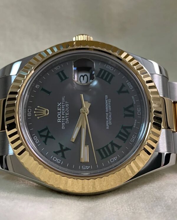 Rolex Steel & Yellow Rolesor Datejust II - 2013 - Fluted Bezel - “Wimbledon” Dial - Oyster Bracelet - 116333 *FULL SET* - Image 5