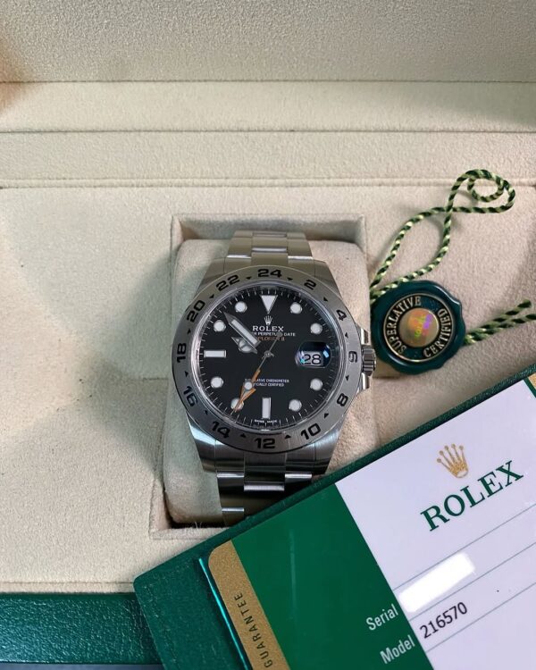 Rolex Oyster Perpetual Explorer II - 2020 - Black Dial - 216570 *FULL SET* - Image 2