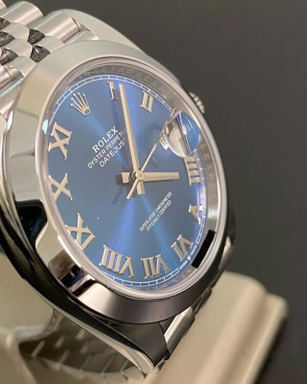 Rolex Steel Datejust 41 - 2025 - Smooth Bezel -Azzurro Blue Roman Dial - Jubilee Bracelet - 126300 *FULL SET* - Image 8