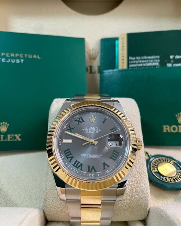 Rolex Steel & Yellow Rolesor Datejust II - 2013 - Fluted Bezel - “Wimbledon” Dial - Oyster Bracelet - 116333 *FULL SET*