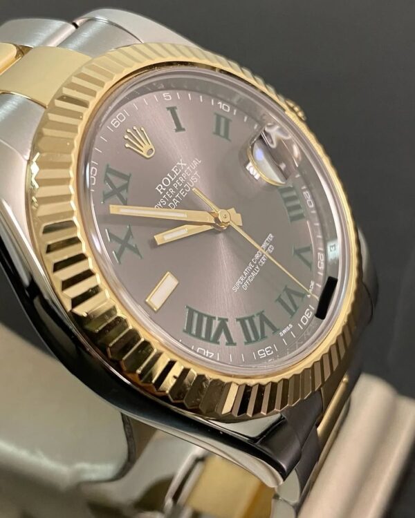 Rolex Steel & Yellow Rolesor Datejust II - 2013 - Fluted Bezel - “Wimbledon” Dial - Oyster Bracelet - 116333 *FULL SET* - Image 3