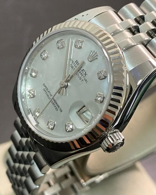 Rolex Steel Datejust 31 - 2016 - Fluted Bezel - Mother-of-Pearl Diamond Dial - Jubilee Bracelet - 178274 *FULL SET* - Image 10