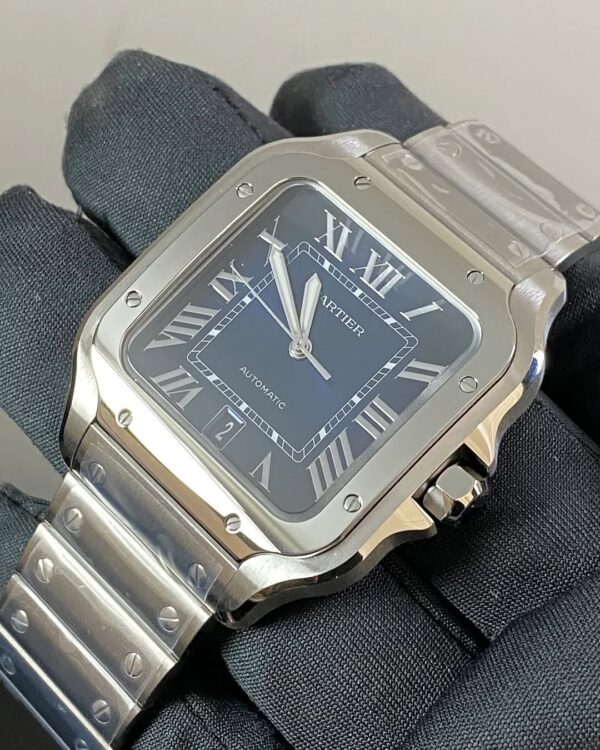 2024 Santos de Cartier Large - 39.8 mm Steel Case - Blue Roman Dial - WSSA0071 *FULL SET* - Image 11