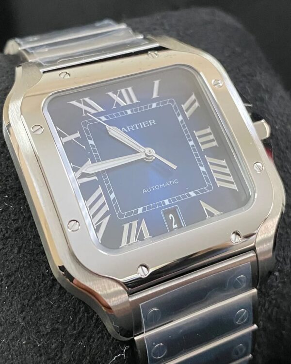 2024 Santos de Cartier Large - 39.8 mm Steel Case - Blue Roman Dial - WSSA0071 *FULL SET* - Image 9